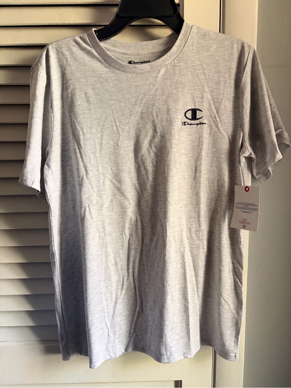 Champion Light Gray Short Sleeve Logo Tee